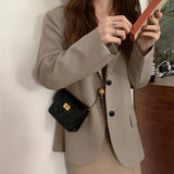 Fongt New Korean Version Of Autumn And Winter Small Pink Suit Jacket Female Thick Small Suit Suit British Wind Top-Outfit
