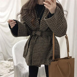Blends Women Sashes Korean Style Chic Trendy Popular Leisure Fashion Thick Winter Warm Ulzzang Elegant All-match