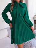 Wind Shooting 2025 Spring And Summer Temperament Tice With Long Sleeves Of A Hundred Folded Skirts Women's