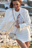 2023 New Autumn Women's Dress Luxury Beaded Design Long Sleeve Celebrity Club Black White Mesh Sexy Mini Bandage