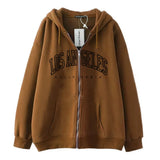 Style Lazy Cardigan Hoodie 2024 Spring And Autumn Oversize Zipper Jacket Couple Style-Outfit