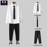 Autumn DK Suit Mens Suit Korean Loose Student Jk Uniform Class Uniform College Sets Casual Coat Business Suits For