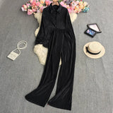Net Color Folded Shirt + Trousers-Outfit