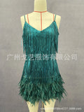 Fashion Tanne Tanneruse Feather Splicing Dress