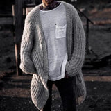 Fongt Men's New Mid-Weddy Knitwear Men's Thick-Knit Sweater Jacket