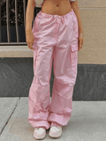 Drawstring Y2K Baggy Cargo Pants-Outfit