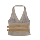 Spring Style Waistcoat With Belt Collar And Vest 1255882-Outfit