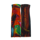 And Winter New Style Printed Silk Mesh Slim And Breast Style Long Dress-Outfit