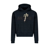 Tide Brand NOFS Printing Sports Suit Retro Loose Hooded Sweater Autumn And Winter Men's And Women's Casual Trousers-Outfit