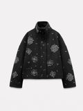 Fongt Autumn And Winter New Women's Fashion Commuting Single Buckle Heavy Industry Lead Beads Hair Coat Women