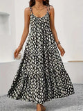 Fongt Women's Triangle Printed Suspension Dress Cake Dress