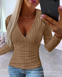 Women's Ruffle Button Shirt-ODS4431 Collection-Outfit