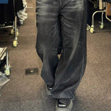 Vintage Black Wash Baggy Boyfriend Jeans-Outfit