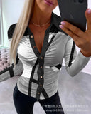 Women's Ruffle Button Shirt-ODS4431 Collection-Outfit