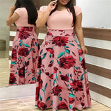 Summer Digital Temperament Commute Multicolor Printing Round Neck Long Sleeve Short