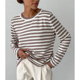 Knitted Striped Versatile Classic Retro Pullover