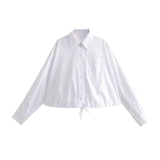 New Loose Version Short Rope Detail Shirt 1223363001-Outfit