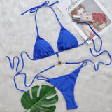Fongt Female Summer 2023 New Burst Ins Bikini Crystal Diamond Sexy Beach Vacation Swimsuit