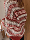 Christmas Jacquard Knit Sweater-Outfit
