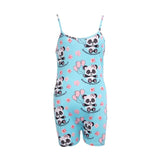 V-neck Button Up Long Sleeve Animals Print