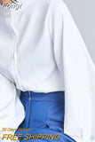Vintage Chiffon Shirts Women Lantern Sleeve Black White Blouses Korean Office Lady Elegant Solid Loose Casual Tops