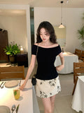 Fongt Xixi 13 Lines 2025 Spring New High-Rise Half-Body Skirt A-Word Ass Short Skirt 85167