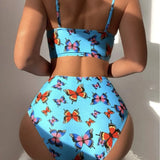 2022 Hard Cup Hollow Hollow Split High-Waist Swimsuit Bikini