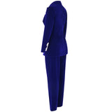 Summer Sets for Women 2023 New Navy Blue V Neck Long Sleeve Sexy 2 Piece Set Outfits High Quality Two Piece Set