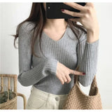 Fongt Long Sleeves Of The Jacket Lady With A Sweater In The Women's Autumn And Winter Blouse Multi-Colored Knitted