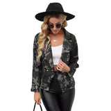 Women's Wear Autumn And Winter Burst Station Printed Lapel Small Suit Jacket-Outfit