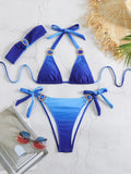 Three-Point Strap Bikini Split Swimsuit Woman 2025 New Multi-Color Bikini