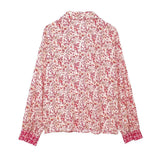 Printed Shirt 9878104 Flower Printed Skirt 9878103 Set-Outfit