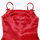 Satin Bow Strap Mini Dress-Outfit