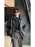 Fongt Selling Collar Velvet Version Of The Locomotive Leather Men's Autumn And Winter Leisure Leisure Loose Senior Sense Men's Jacket Tide