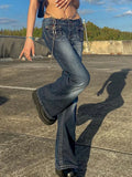 Multi-Pocket Slim Horn Jeans Woman-Outfit