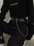 Double Eyelet Chain Belt with