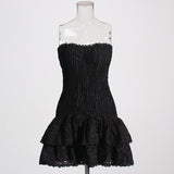 Heavy Industry High-Sense Dress Women's 2025 Summer New Sick Flower Slimming Small Short