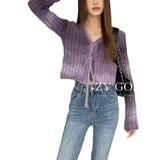 Spice Girls Short Long-Sleeved Sweater With A Small V-Neck Design Bottom Sweater Girl-Outfit