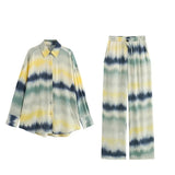 Fongt Women's New Tie-Dye Print Vertical Shirt 83721358372431-Outfit