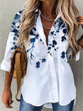 long-sleeved shirt casual plus size