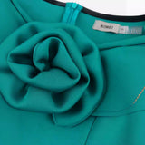 Fongt Hanging Shoulder Collar Rose Lotus Leaf Cuffed Ass Dress Dress Dress