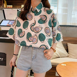 Shirt blusas Female ulzzang short sleeve women blouse 2021 summer oversized gothic printing blouses Korean womens