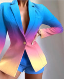 Fongt New Casual Print Fashion Small Suit Women's Suit