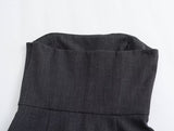 New Solid Color Slimming And Wiping Chest Medium-And Long-Style Dress 8592807-Outfit