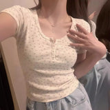 Fongt Floral Short Sleeve Short Jacket Women's Summer 2024 New Slim Design Sense Versatile Slim Thin