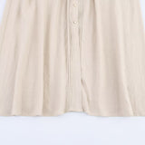 Fongt Homemade New Women's Dress With Belt Linen-Blend Mixed Muffled Dress 8372105