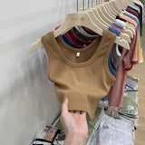 Threaded Sling Sports Vest Women Wear A Suit With A Bottom To Prevent Smooth And Sleeveless Jacket In Summer.-Outfit