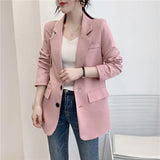Fongt Suit Jacket Lady Tide Ins Spring And Autumn Winter Short Small Korean Version Loose And Versatile Foreign Style Casual Suit-Outfit