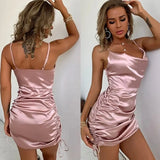 top Mini Dress Partywear E-Girl 90s Spaghetti Strap Bandage Front Ruffles Plaid Dresses Vintage Mesh V-neck Backless