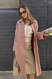 Fongt Autumn New Retro Art Single Buckle Collar Collar Long Wind Jacket